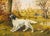 This delightful antique oil painting on board beautifully captures a serene moment in the countryside, rendered with a...