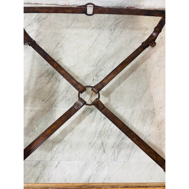 Hermès Style Equestrian Buckle Coffee Table For Sale - Image 4 of 9