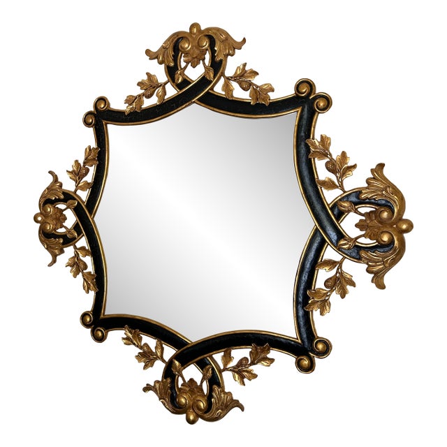 Harrison Gil Fancy Carved Decorator Mirror in Wood Frame For Sale