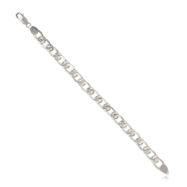 Modern Handcrafted Silver Linked Chain Bracelet by Carat&her in 8.75 Inches For Sale - Image 3 of 9