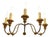 Antique Iron 5-Light Wall Lamp For Sale