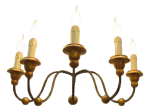 Antique Iron 5-Light Wall Lamp