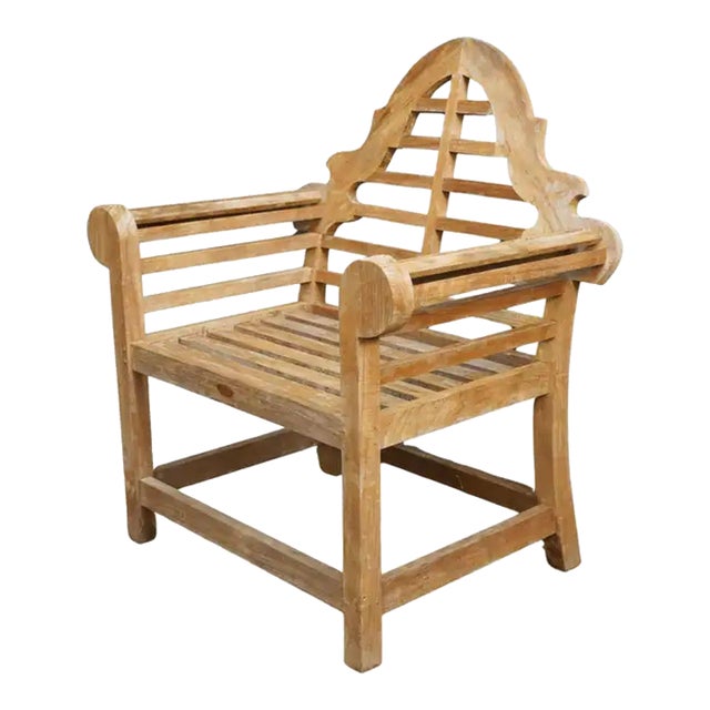 Lutyens Style Garden Chair of Teak For Sale