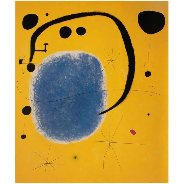 Joan Miró 1993 After Joan Miro "The Gold of the Azure" First German Edition Large Poster For Sale - Image 4 of 9