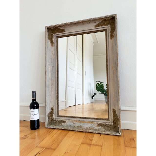 Antique Napoleon III Giltwood French Wall Mirror, 19th Century For Sale - Image 6 of 9