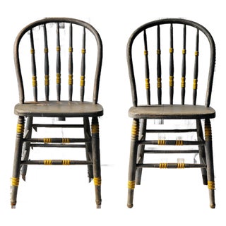 Antique Spindle Chairs - A Pair For Sale