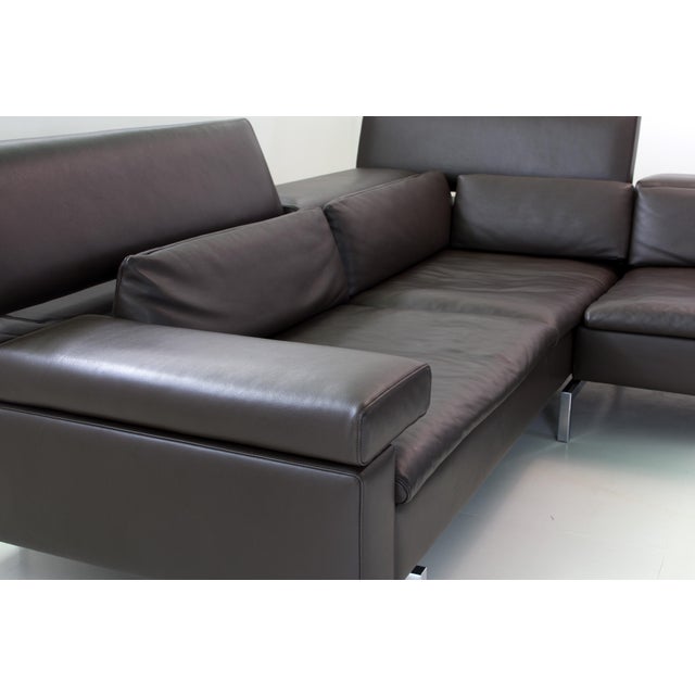 Shiva Corner Lounge Sofa in Leather Jean-Pierre Audebert for Jori, 2010s, Set of 2 For Sale - Image 4 of 14