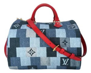 Louis Vuitton Limited Edition Denim Patchwork Bandoulière Speedy Damier 30, 2019.