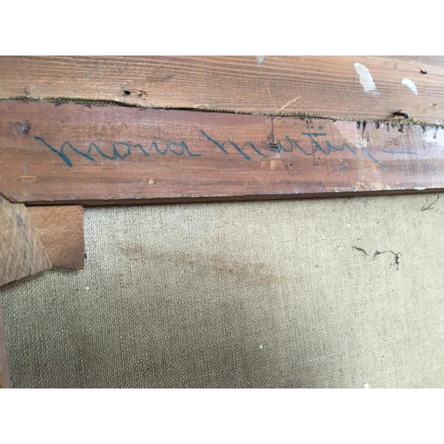 Oil Painting on Canvas by Mona Martin, 1950s For Sale - Image 17 of 18