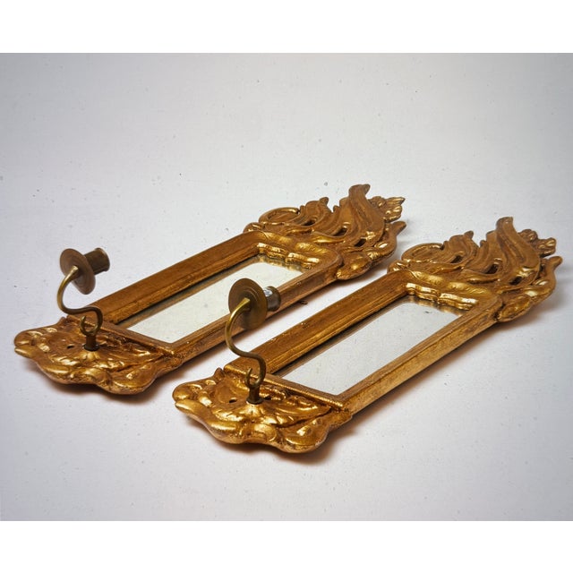 Late Gustavian Wall Mirrors with Candleholders, Set of 2, in Good conditions. Designed before 1890