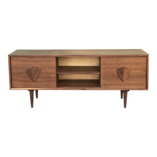 Custom Mid Century Credenza- Walnut For Sale