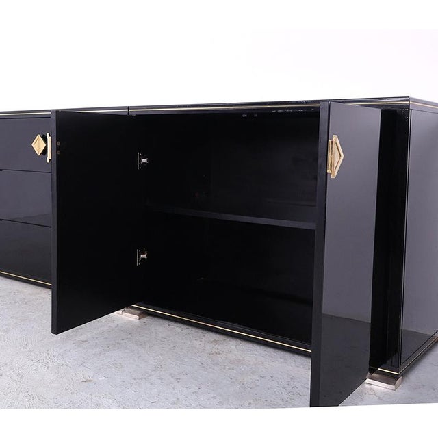 Black Lacquered Cabinets by Pierre Vandel, 1970s, Set of 2 For Sale - Image 9 of 18