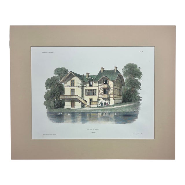 Chalet Du Marais (Marsh), Original Lithograph, 1860 For Sale