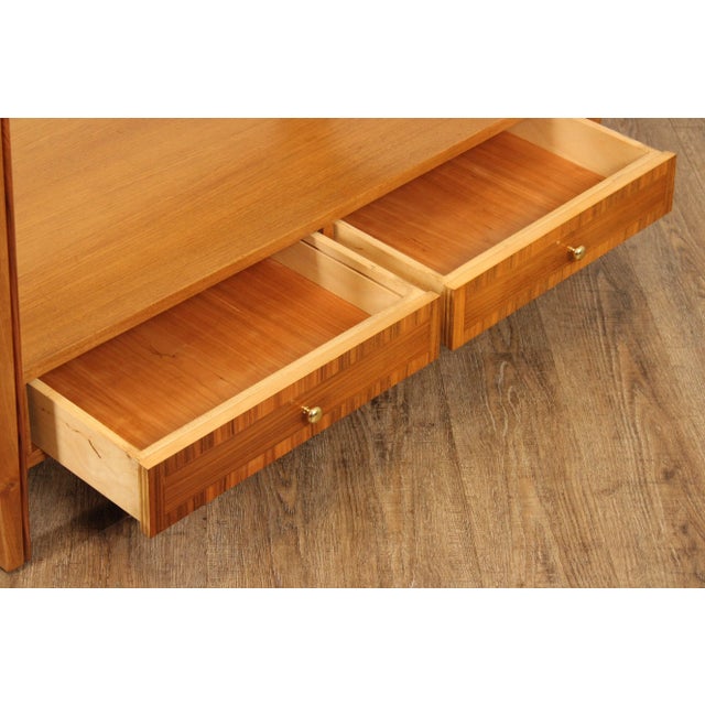 Late 20th Century Transitional Two-Tier Glass Top Tall Coffee Table For Sale - Image 4 of 13