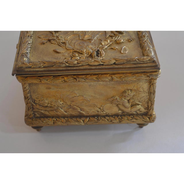 19th Century Bronze Gold-Plated Box For Sale - Image 9 of 10