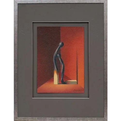Abstract Composition, Oil on Board, 20th Century For Sale - Image 4 of 4