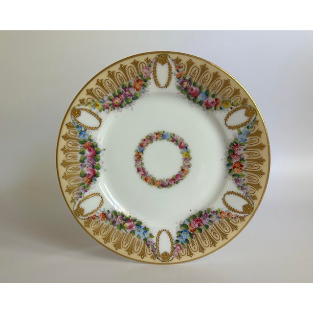Hutschenreuther China Antique Hutschenreuther Hohenberg Bavaria Dresden Hand Painted Plates Set of 10 For Sale - Image 4 of 12
