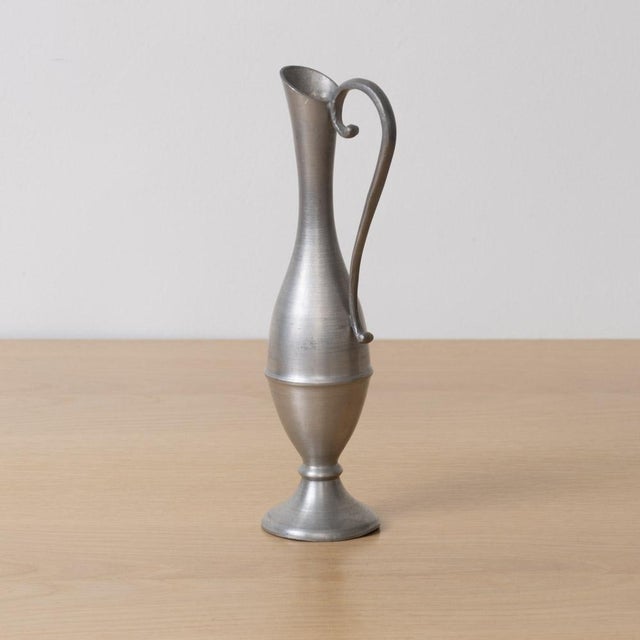 1930s 1930s French Pewter Scroll Bud Vase For Sale - Image 5 of 11