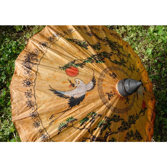 Japanese Rice Paper Paper Parasol For Sale In Minneapolis - Image 6 of 9