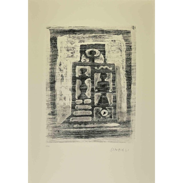 M. Campigli, The Women's House, Etching, 1970s For Sale