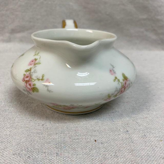 1930s Theodore Haviland Limoges Porcelain Sugar Bowl and Creamer-Set of 2 For Sale - Image 5 of 12