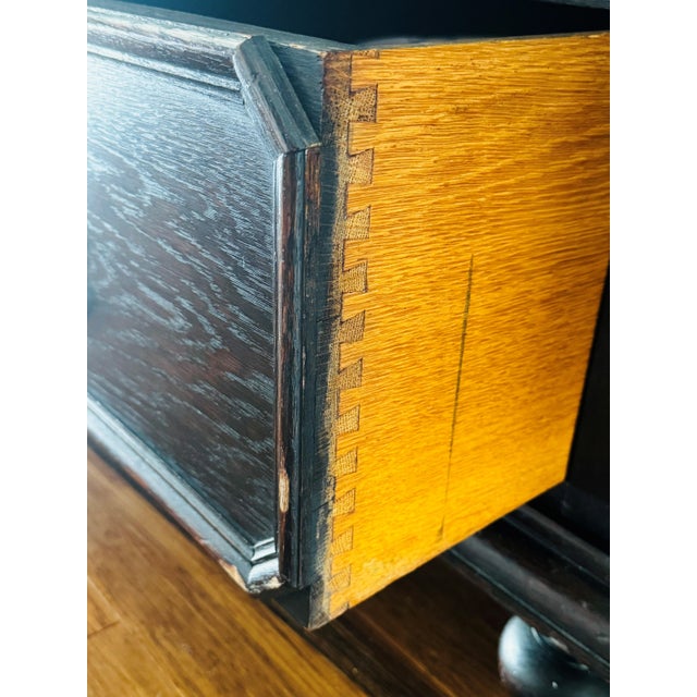 Antique English Oak Dresser For Sale - Image 9 of 10