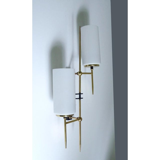 Metal Vintage Modernist Wall Lights from Lunel, 1960s, Set of 2 For Sale - Image 7 of 18