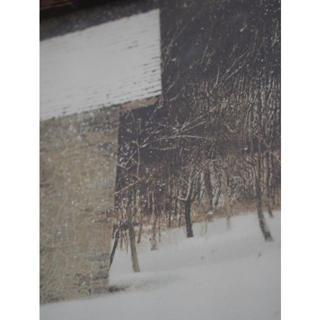 Andrew Wyeth Winter Print ‘Outpost’ in Barnwood Frame For Sale In Philadelphia - Image 6 of 11