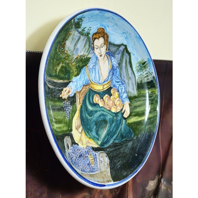 Painted Ceramic Dish by A. Del Bianco for Gubbio, 1920s For Sale - Image 3 of 8