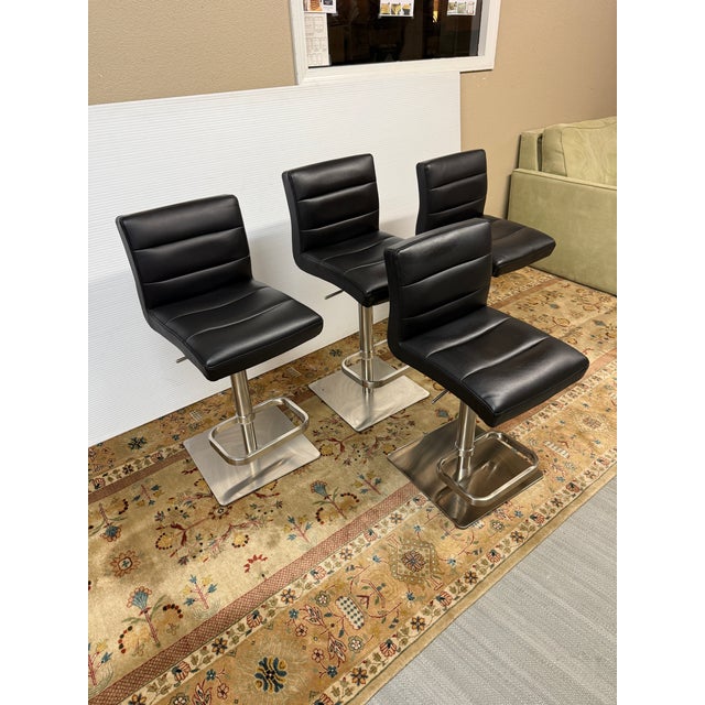 Modern Zuri Furniture Lush Bar Stools, Set of Four For Sale - Image 3 of 12