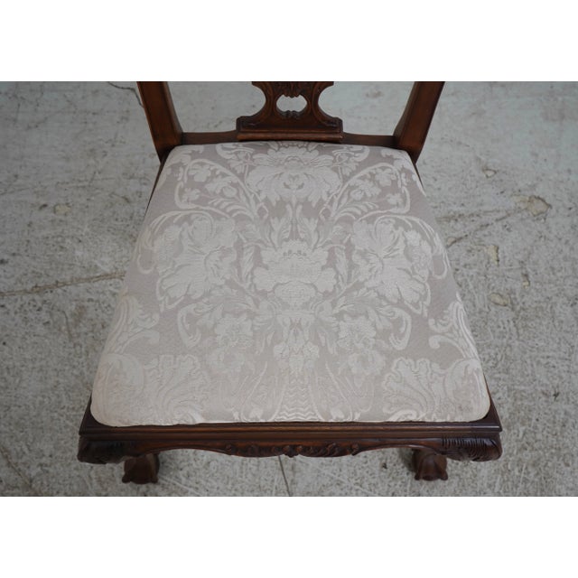 Brown Set of 8 Ej Victor Chippendale Mahogany Dining Room Chairs For Sale - Image 8 of 12