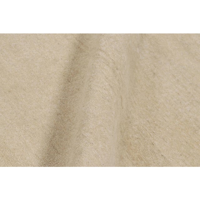 Textile Rug & Kilim’s Oversized Contemporary Textural Solid Rug in Beige Tones For Sale - Image 7 of 8