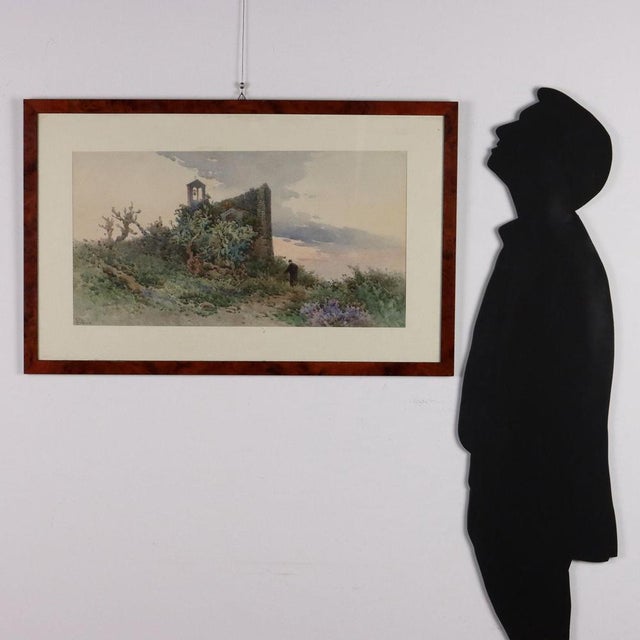 Watercolor on paper. Signed lower left.Angelos Giallinas, born in Corfu, distinguished himself for the numerous views of...