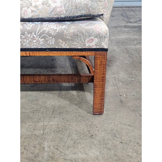 Store Item: Tiger Maple Williamsburg Style Hepplewhite Wingback Chair Description: Chairs feature a beautiful Tiger Maple...