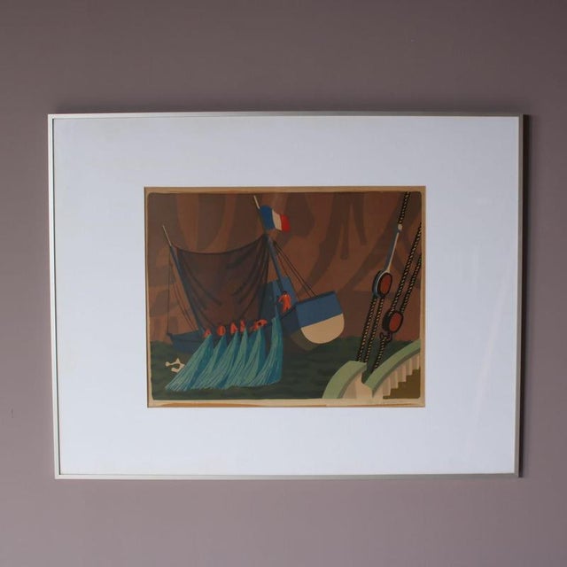 Lars Norrman, Composition, 1950s, Lithograph, Framed For Sale - Image 8 of 9