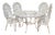 1960s Mid Century John Salterini White Iron Peacock Patio Set - 5 Pieces For Sale
