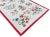 Handmade Cotton Flower Patterned Rug Cream With Blue Green Beige & Red Border -8'x10' For Sale - Image 6 of 11