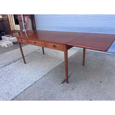 Hans J. Wegner Model 305 Drop-Leaf Desk, Oak & Teak, 1960 For Sale - Image 10 of 17