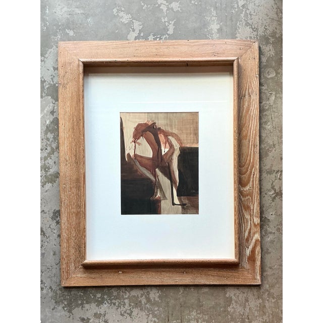 Vintage Framed Abstract Figurative Painting For Sale - Image 10 of 12