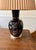 Black Mid 20th Century Chinoiserie Peacock Floral Lamp For Sale - Image 8 of 12