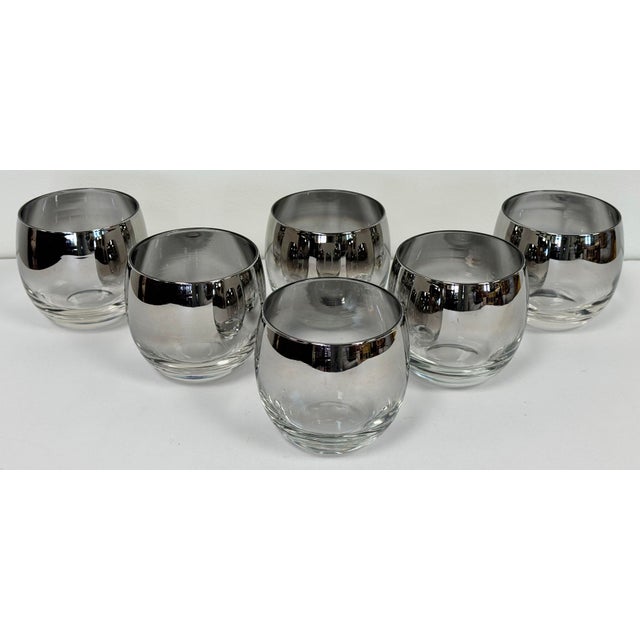 Mid-Century Modern Vintage Dorothy Thorpe Style Roly Poly Glasses, Set of 6 For Sale - Image 3 of 3