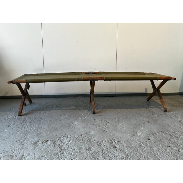 Green Military Folding Bed, 1945 For Sale - Image 6 of 11