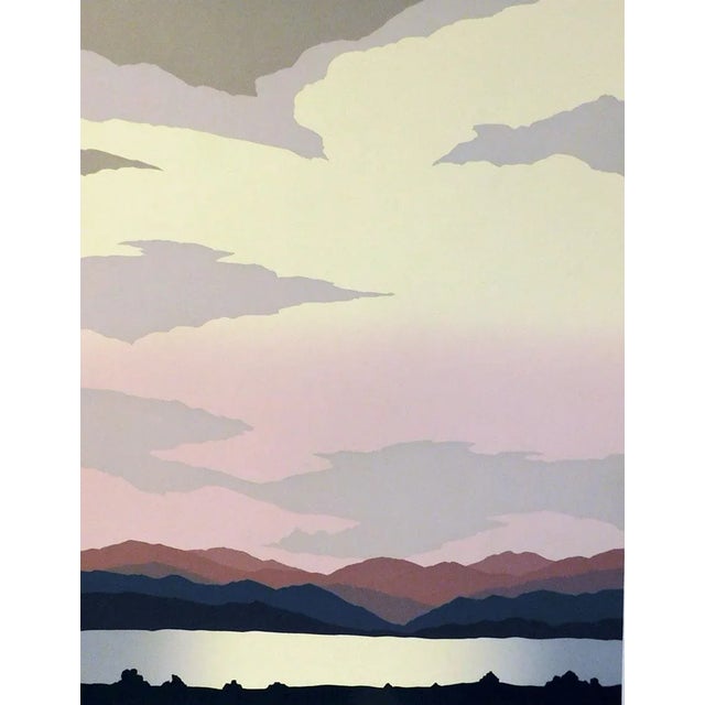 Paper Jim Boutwell "Finger Lake I & Ii" Diptych Hand Signed Fine Art Serigraphs For Sale - Image 7 of 9