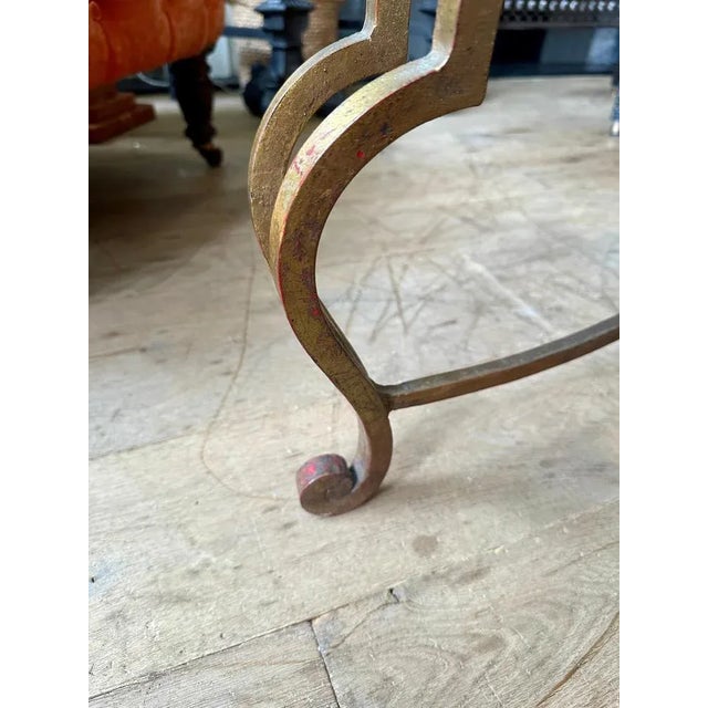 Metal Gilt Wrought Iron Coffee Table by Maison Ramsay, 1960s For Sale - Image 7 of 11