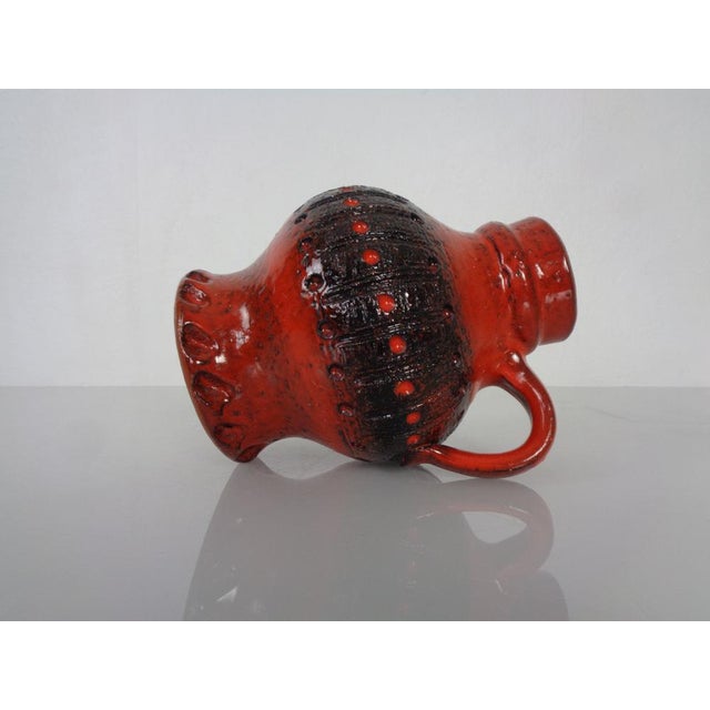 Red & Black Sawa Ceramic Vase, Germany, 1960s For Sale - Image 6 of 18