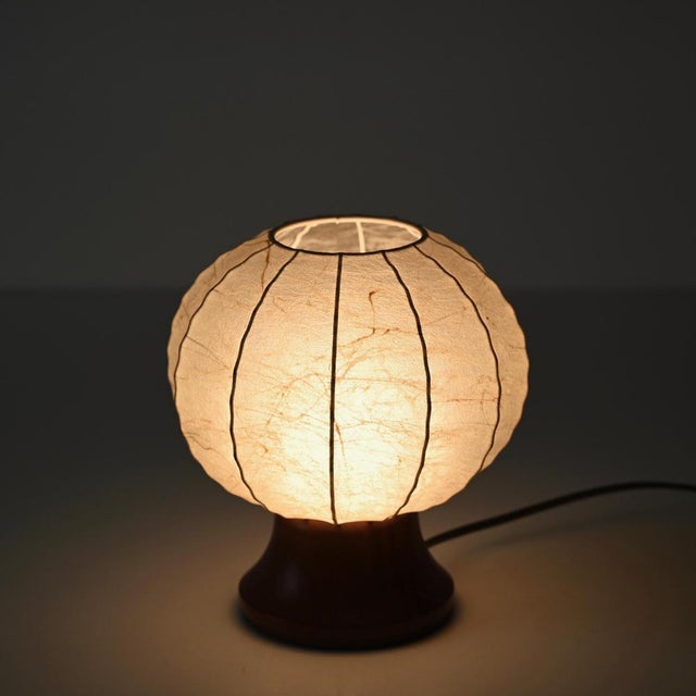1960s Beige Dentate Cocoon Table Lamps by Castiglioni, 1960s, Set of 2 For Sale - Image 5 of 14