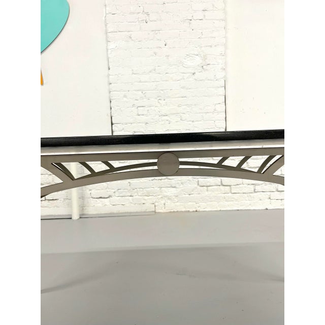 Granite & Brushed Steel Coffee Table For Sale In New York - Image 6 of 9