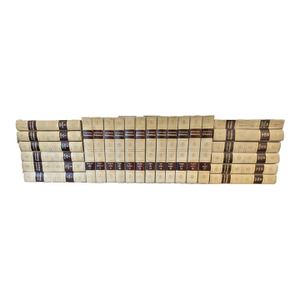 1961 Cream Encyclopedia Britannica Complete Set, 1961 Printing – 24 Volumes With Gilt Edges
