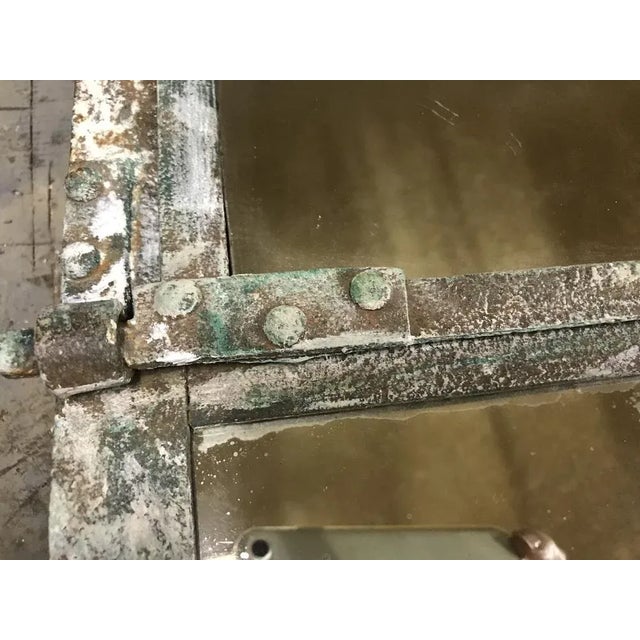 Arched Window Mirror in a Metal Frame For Sale - Image 13 of 18