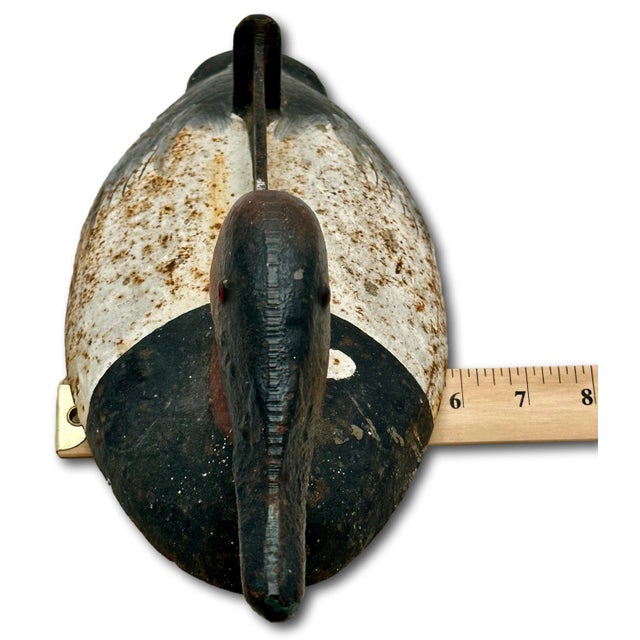 Very Rare & Unusual Antique Figurative Cast Iron Duck Decoy Motif Front Porch Boot Scraper - Circa 1920s For Sale - Image 17 of 18